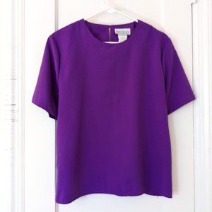 Vintage 1980s Jessica Michelle Purple Blouse